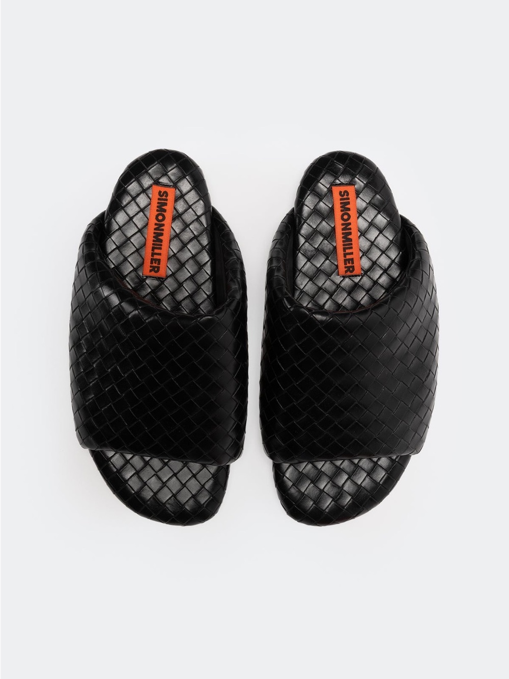 Simon Miller Black Woven Bubble Slide - size 37